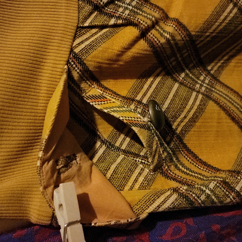 Plaid Corduroy Skirt with Pockets - Picture 9 of 14